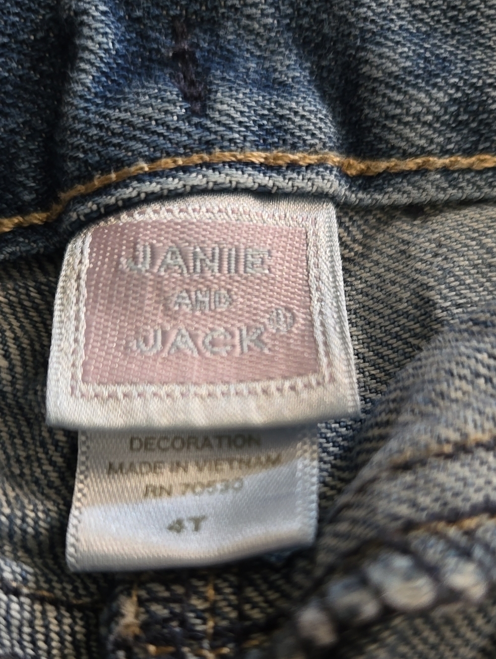 Janie And Jack Wide Leg Jeans - 4T - Picture 2 of 3